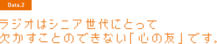 ラジオはシニア世代にとって欠かすことのできない「心の友」です。