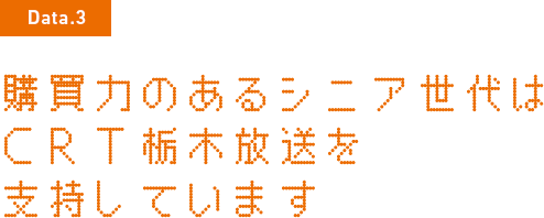 購買力のあるシニア世代はCRT栃木放送を支持しています