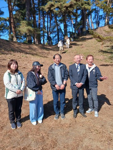 ５．下侍塚古墳では、大田原市の相馬憲一市長にもお迎えいただきました